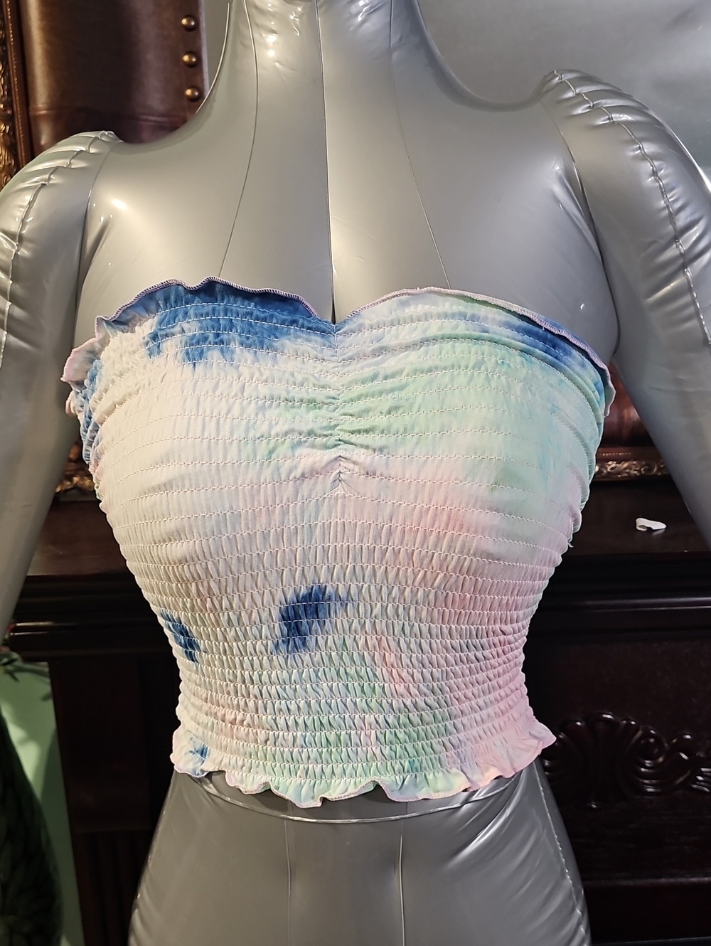 Rue21 Pastel Tie-Dye Smocked Tube Top - Blue, Pink, Mint